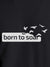 Close up of 'Born To Soar' design on Men's Dark Grey Round Neck T-shirt, highlighting intricate details and vibrant print.