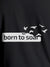 Close up of 'Born To Soar' design on Women's Dark Grey Round Neck T-shirt, highlighting intricate details and vibrant print.
