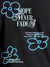 Close up of 'Hope Never Fades' design on Men's Dark Grey Round Neck T-shirt, highlighting intricate details and vibrant print.