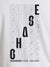 Close up of 'Chase Your Dreams' design on Men's White Round Neck T-shirt, highlighting intricate details and vibrant print.