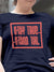 Close up of 'Stay True Stand Tall' design on Women's Navy Blue Round Neck T-shirt, highlighting intricate details and vibrant print.