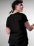 Back view of Fighterhero Women's Black Round Neck T-shirt, highlighting the modern look and clean finish