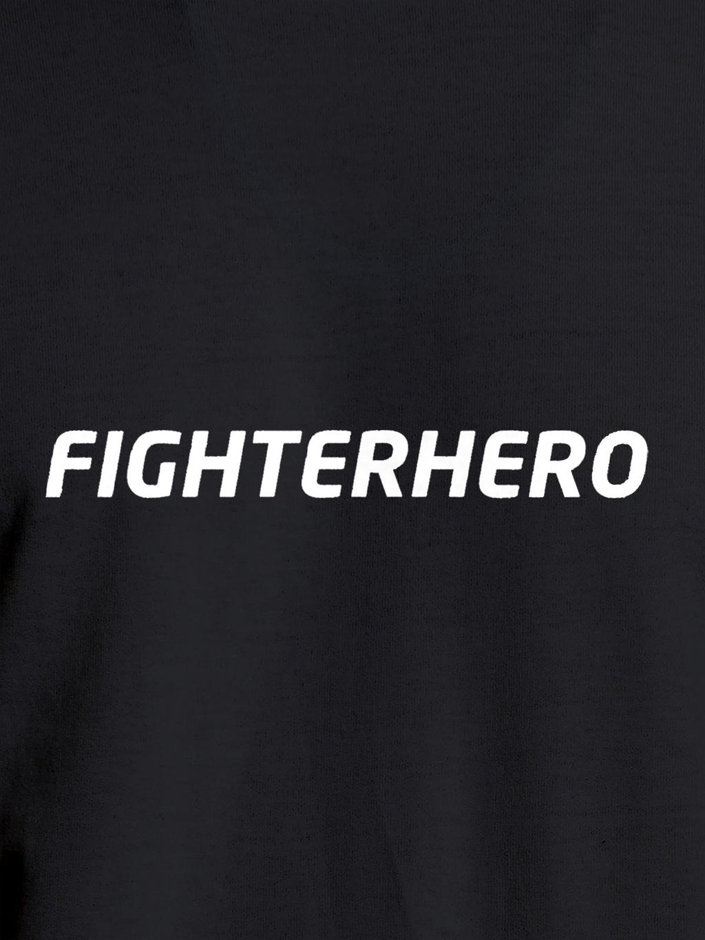 Close up of 'Fighterhero' design on Women's Dark Grey Round Neck T-shirt, highlighting intricate details and vibrant print.
