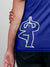Close up of 'Balance Is A Decision' design on Women's Blue Round Neck T-shirt, highlighting intricate details and vibrant print.