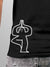 Close up of 'Balance Is A Decision' design on Men's Dark Grey Round Neck T-shirt, highlighting intricate details and vibrant print.