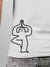 Close up of 'Balance Is A Decision' design on Men's White Round Neck T-shirt, highlighting intricate details and vibrant print.