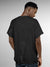 Back view of Fighterhero Men's Dark Grey Round Neck T-shirt, highlighting the modern look and clean finish