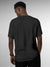 Back view of Fighterhero Men's Dark Grey Round Neck T-shirt, highlighting the modern look and clean finish