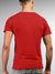 Back view of Fighterhero Men's Red Round Neck T-shirt, highlighting the modern look and clean finish