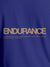 Close up of 'Endurance' design on Men's Blue Round Neck T-shirt, highlighting intricate details and vibrant print.