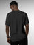 Back view of Fighterhero Men's Dark Grey Round Neck T-shirt, highlighting the modern look and clean finish