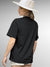 Back view of Fighterhero Women's Dark Grey Round Neck T-shirt, highlighting the modern look and clean finish