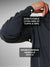 Sustainable Women's Black Hoodie, certified by Optiknit Textil & Global Recycled Standard, saving 5000L of water