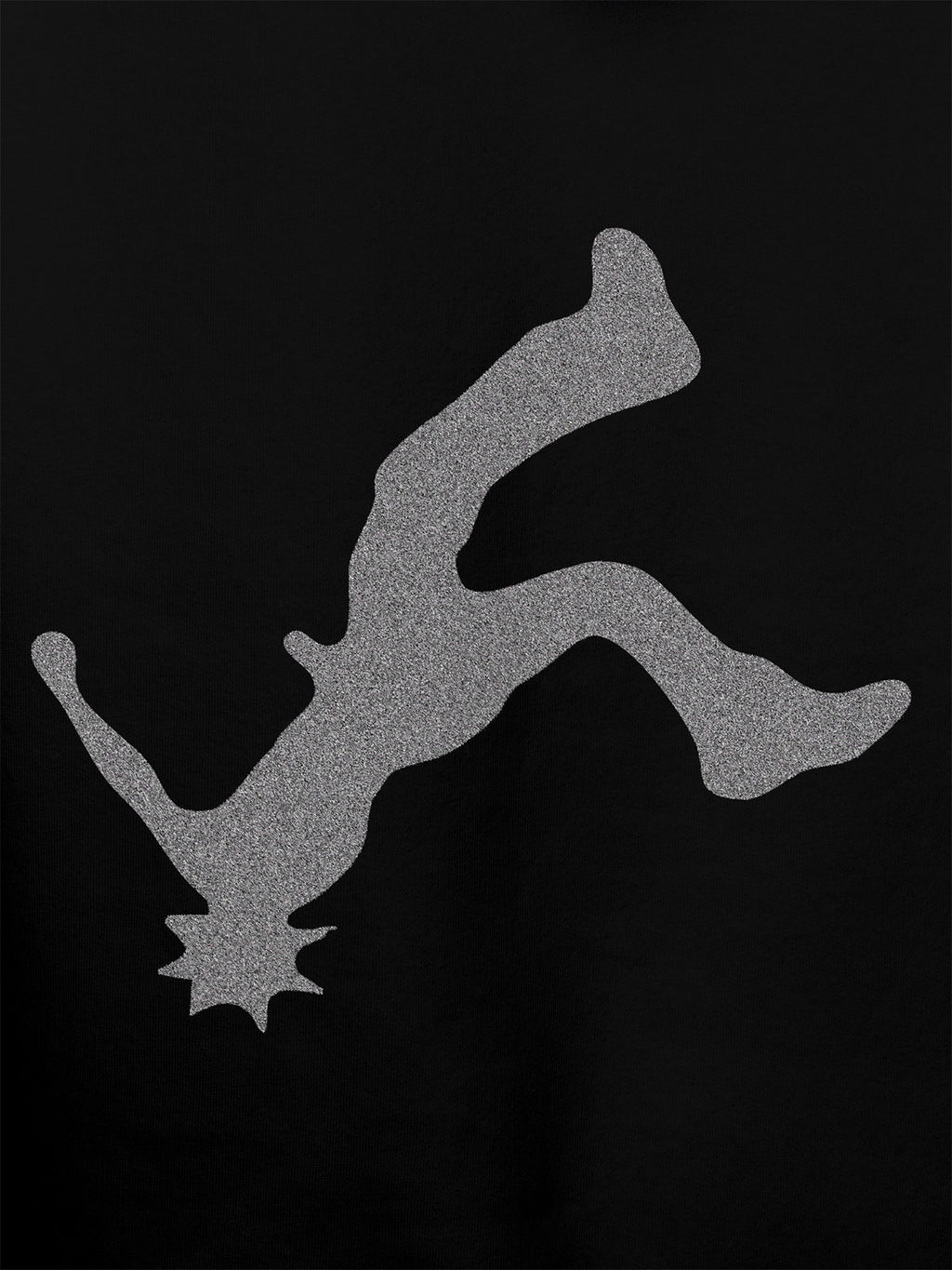 Close up of another 'Resilient' design on Men's Black Hooded Sweatshirt, highlighting the vibrant details.