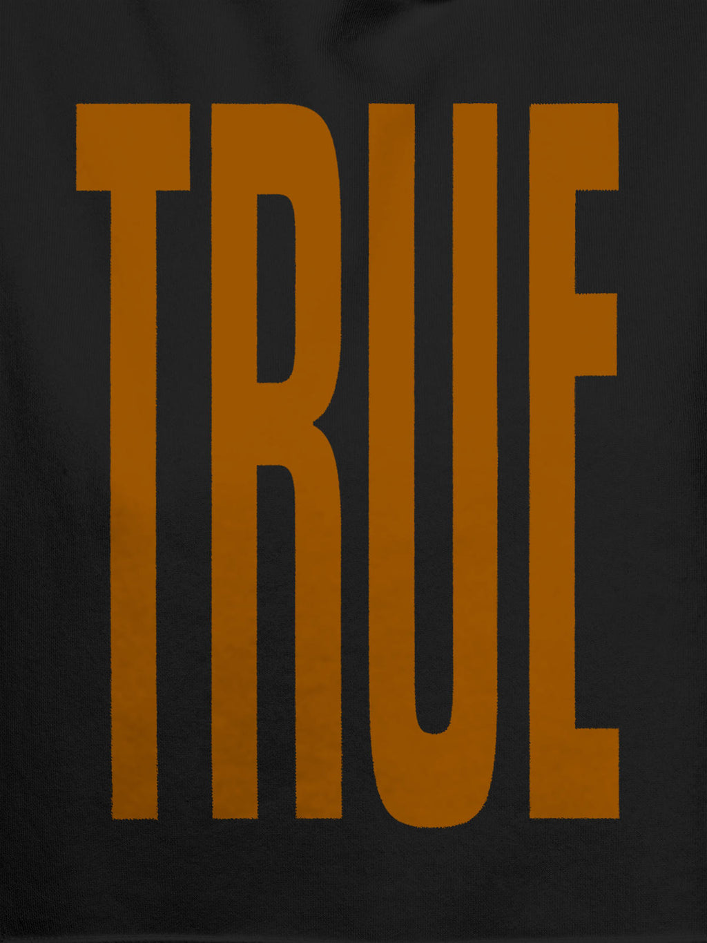 Close up of 'Truth' design on Men's Dark Grey Hoodie Sweatshirt, highlighting intricate details and vibrant print.