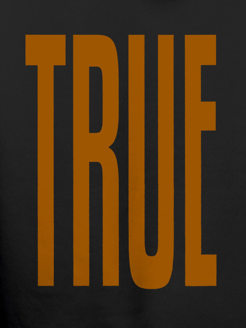 Close up of 'Truth' design on Women's Dark Grey Hoodie Sweatshirt, highlighting intricate details and vibrant print.