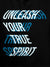 Close up of 'Unleash Your True Spirit' design on Men's Black Hoodie Sweatshirt, highlighting intricate details and vibrant print.