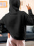 Back view of Fighterhero Women's Dark Grey Hoodie Sweatshirt, highlighting the modern look and clean finish