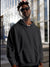 Front view of Fighterhero Men's Dark Grey Hoodie Sweatshirt, highlighting the modern look and clean finish