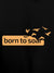 Close up of 'Born To Soar' design on Men's Black Hoodie Sweatshirt, highlighting intricate details and vibrant print.