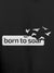 Close up of 'Born To Soar' design on Men's Dark Grey Hoodie Sweatshirt, highlighting intricate details and vibrant print.