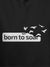 Close up of 'Born To Soar' design on Women's Dark Grey Hoodie Sweatshirt, highlighting intricate details and vibrant print.