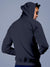 Back view of Fighterhero Men's Navy Blue Hoodie Sweatshirt, highlighting the modern look and clean finish