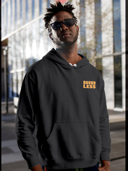 Front view of Fighterhero Men's Dark Grey Hoodie Sweatshirt, highlighting the modern look and clean finish