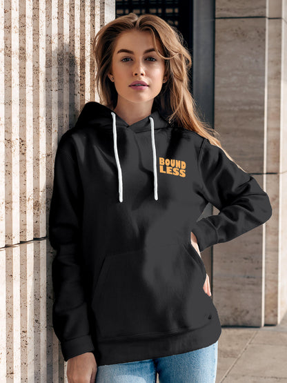 Front view of Fighterhero Women's Dark Grey Hoodie Sweatshirt, highlighting the modern look and clean finish