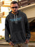 Front view of Fighterhero Men's Dark Grey Hoodie Sweatshirt, highlighting the modern look and clean finish