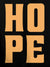 Close up of 'Hope' design on Women's Black Hoodie Sweatshirt, highlighting intricate details and vibrant print.