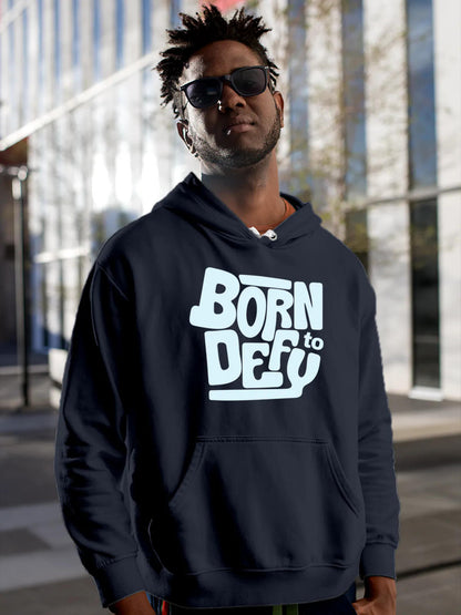 Born To Defy - Solid Navy Hoodie