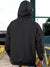 Back view of Fighterhero Men's Dark Grey Hoodie Sweatshirt, highlighting the modern look and clean finish