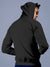 Back view of Fighterhero Men's Dark Grey Hoodie Sweatshirt, highlighting the modern look and clean finish