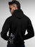 Front view of Fighterhero Men's Black Hoodie Sweatshirt, highlighting the modern look and clean finish
