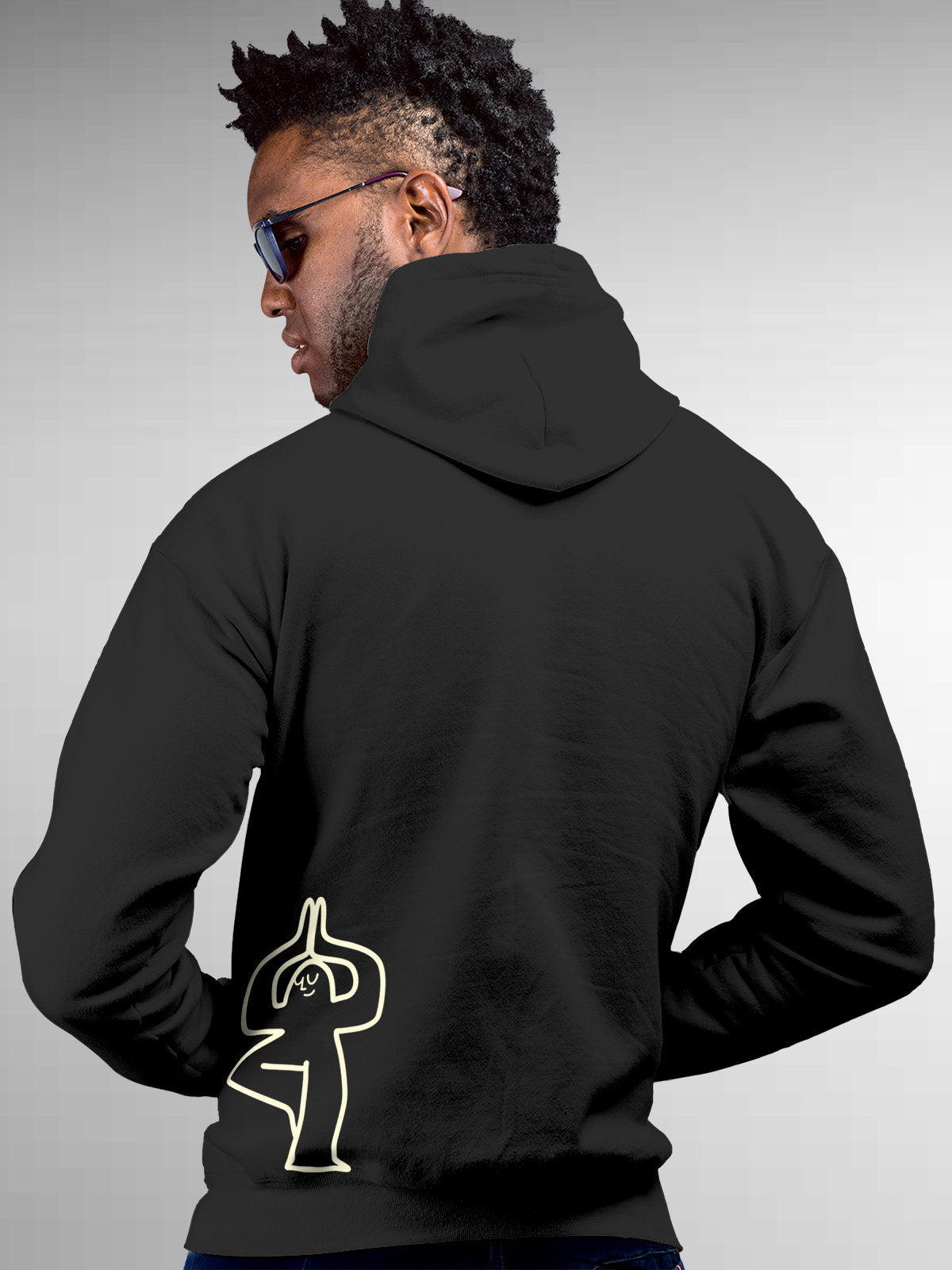 Front view of Fighterhero Men's Dark Grey Hoodie Sweatshirt, highlighting the modern look and clean finish