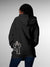 Front view of Fighterhero Women's Dark Grey Hoodie Sweatshirt, highlighting the modern look and clean finish