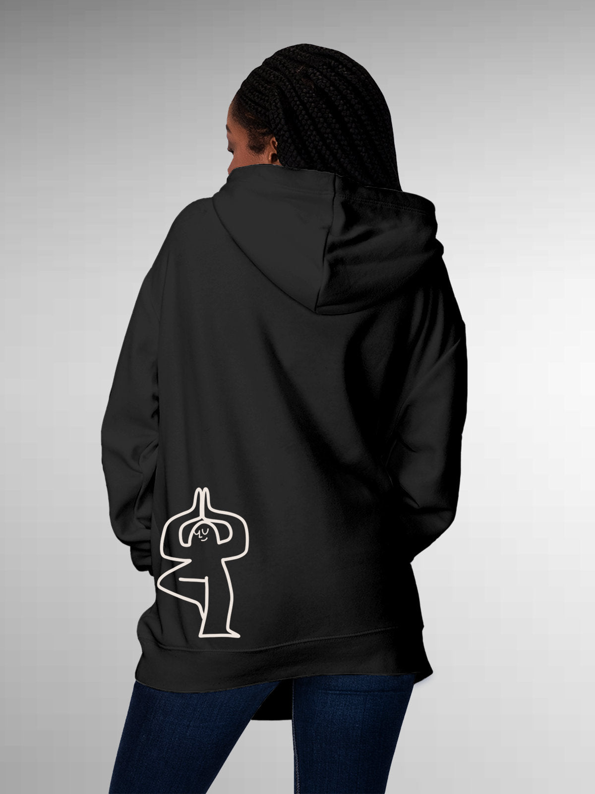 Front view of Fighterhero Women's Dark Grey Hoodie Sweatshirt, highlighting the modern look and clean finish