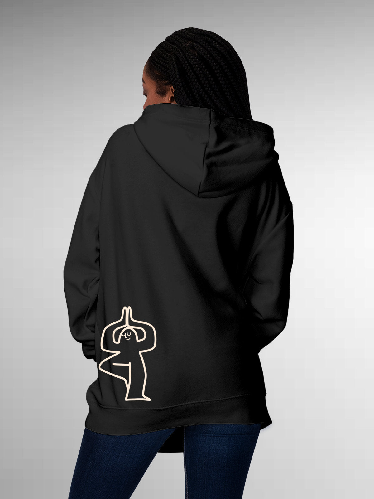 Front view of Fighterhero Women's Dark Grey Hoodie Sweatshirt, highlighting the modern look and clean finish