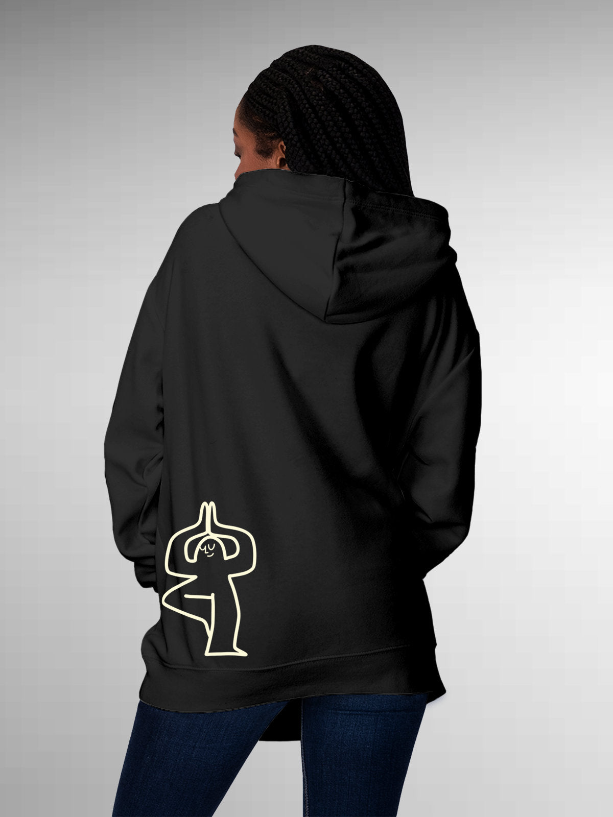 Front view of Fighterhero Women's Dark Grey Hoodie Sweatshirt, highlighting the modern look and clean finish