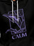 Close up of 'Calm' design on Men's Black Hoodie Sweatshirt, highlighting intricate details and vibrant print.