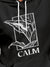 Close up of 'Calm' design on Men's Dark Grey Hoodie Sweatshirt, highlighting intricate details and vibrant print.