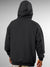 Back view of Fighterhero Men's Dark Grey Hoodie Sweatshirt, highlighting the modern look and clean finish