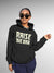 Front view of Fighterhero Women's Dark Grey Hoodie Sweatshirt, highlighting the modern look and clean finish
