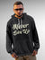 Front view of Fighterhero Men's Dark Grey Hoodie Sweatshirt, highlighting the modern look and clean finish