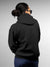 Back view of Fighterhero Women's Dark Grey Hoodie Sweatshirt, highlighting the modern look and clean finish