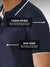 Women's Navy Blue Polo T-shirt made of 240 GSM strong, wrinkle-resistant fabric that doesn't lose color or shape.