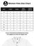Size chart for Fighterhero Women's White Polo T-shirt with 'Grounded' design