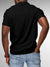 Back view of Fighterhero Men's Black Polo T-shirt, highlighting the modern look and clean finish