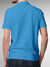 Back view of Fighterhero Men's Blue Polo T-shirt with 'Resilient' design, highlighting the modern look and clean finish